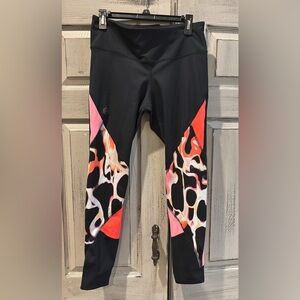 Black Under Armour with Coral & Pink Abstract Panels